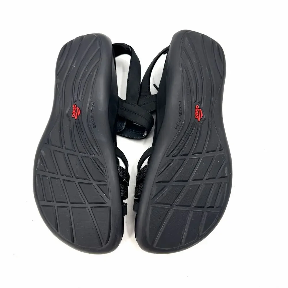 ABEO Brynn Black Strappy Comfort Arch Support Sandal BW052 Womens Size 9.5